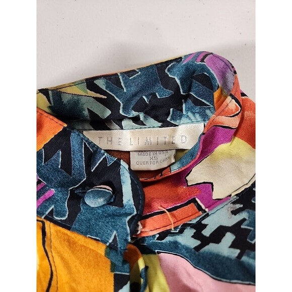 1980's Abstract Vintage The Limited Matching Outfit Skirt Button Down Shirt Bold - Picture 3 of 16